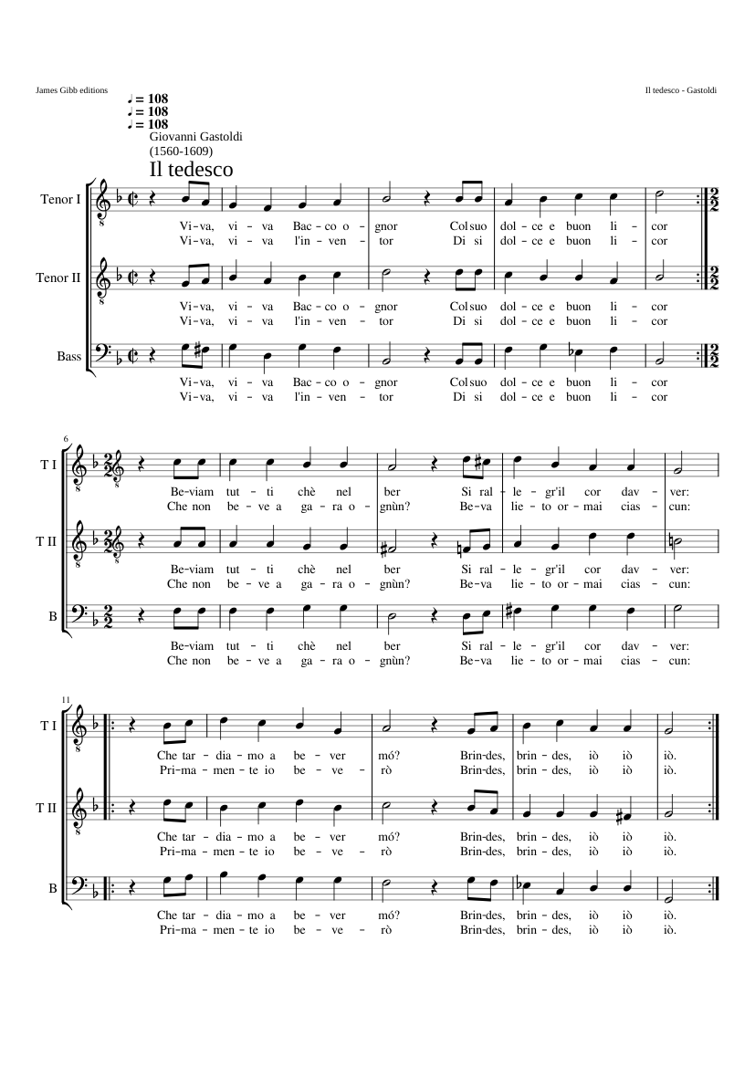 Il Tedesco (Viva viva Bacco ognor)