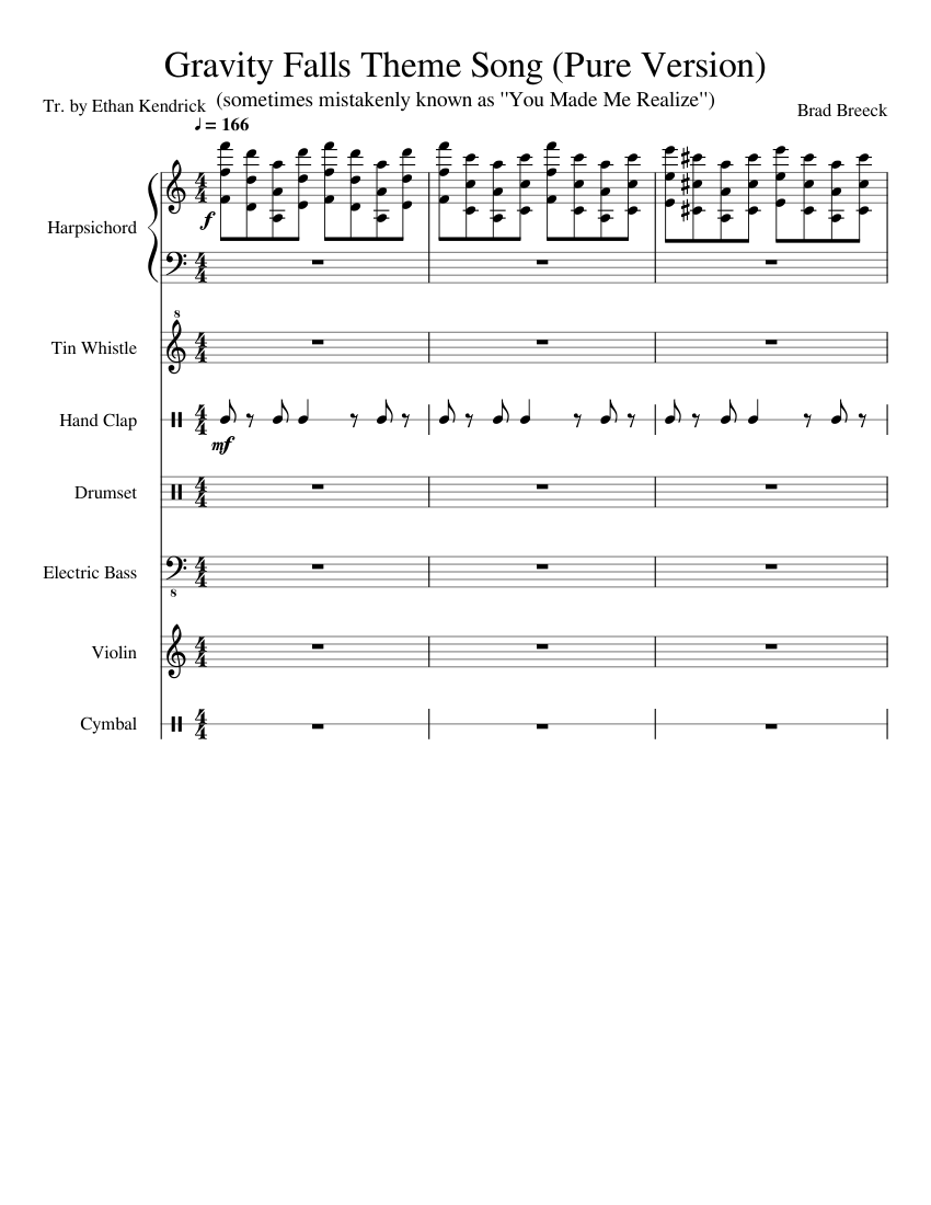 Gravity Falls Theme Song (Pure Version)