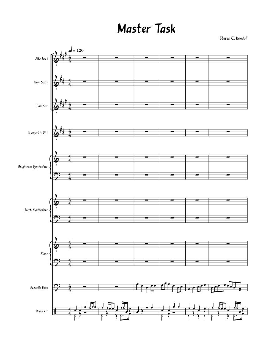 Master Task Week mastertask – Boxurian Sheet music for Piano, Saxophone alto, Saxophone ...