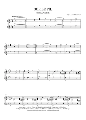 Free sur le fil by Yann Tiersen sheet music | Download PDF or print on  Musescore.com