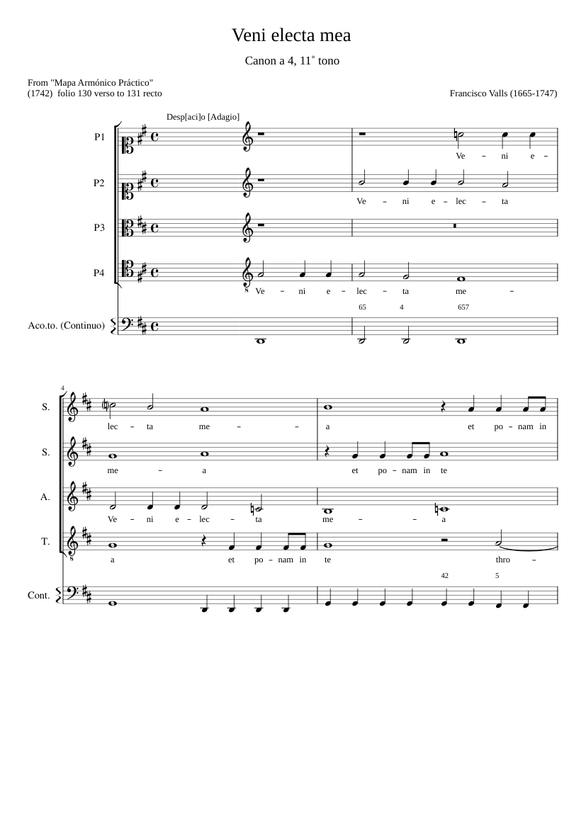 Veni electa mea et ponam