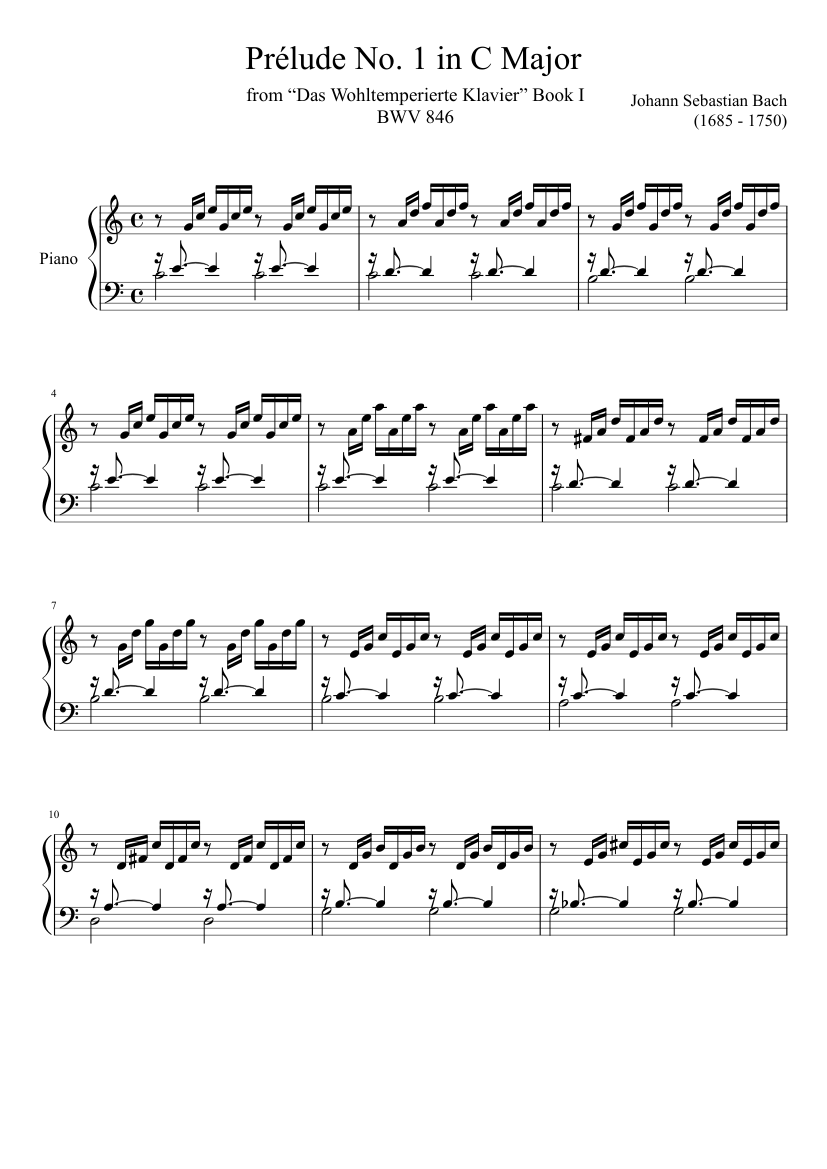Prelude and Fugue in C major, BWV 846