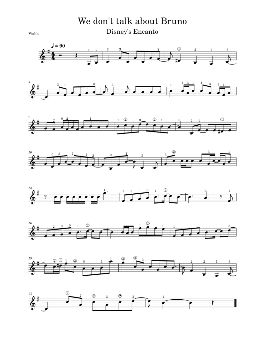 We Don't Talk About Bruno violín