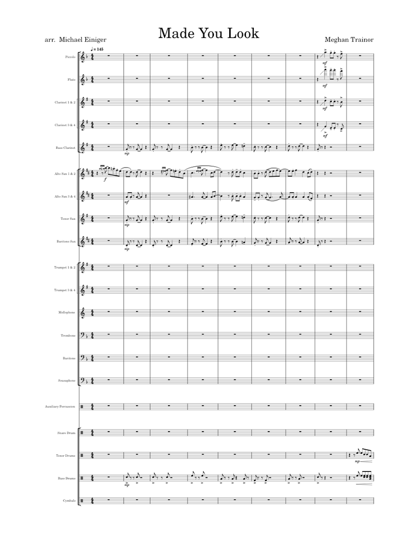 Made You Look sheet music for piano solo (PDF-interactive)