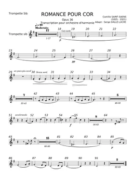 Romance, Op.36 – Camille Saint-Saëns Sheet music for Piano, Flute