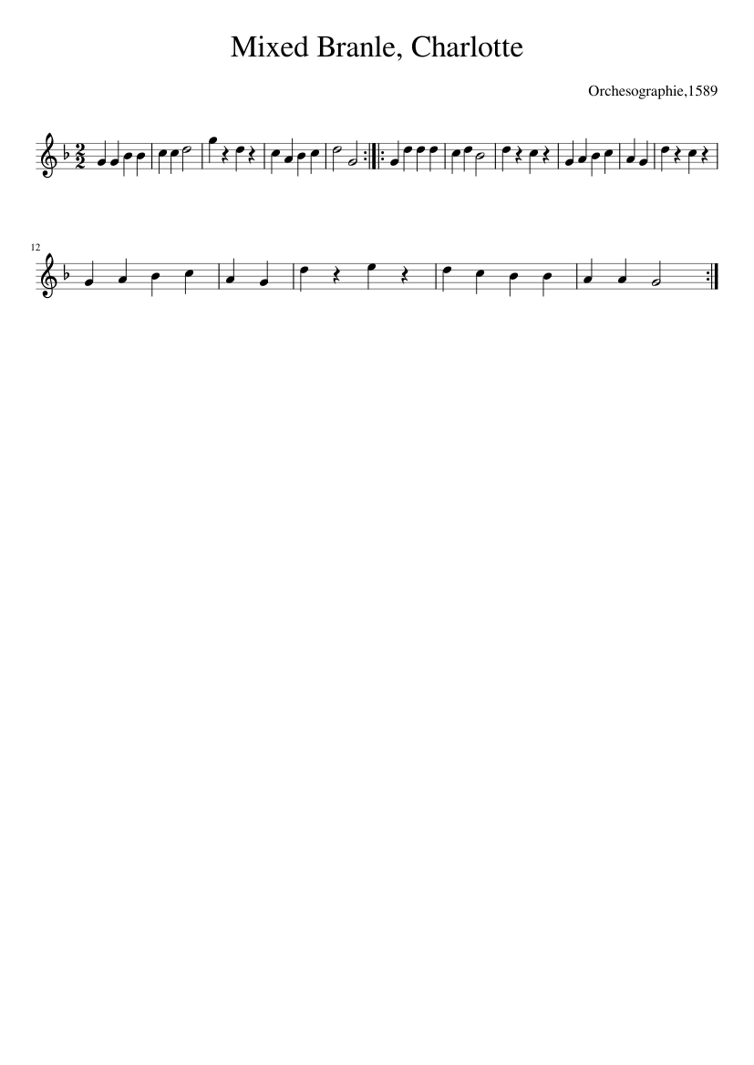 Mixed Branle Charlotte