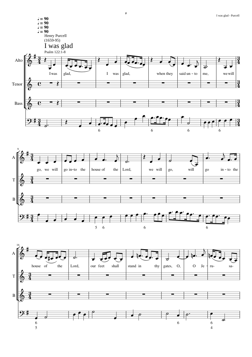 I was glad Z. 19 (another I was glad previously thought to be by John Bull has been reattributed to Purcell)