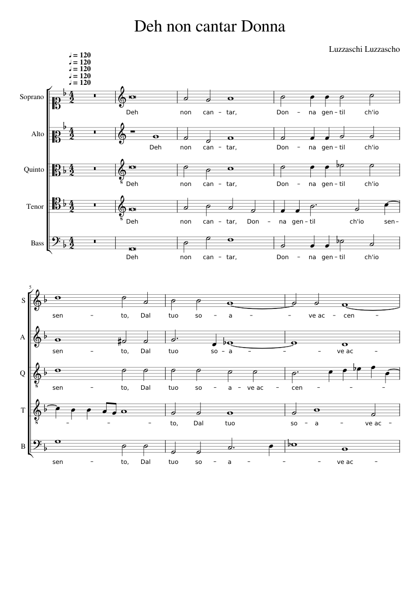 Deh non cantar Donna