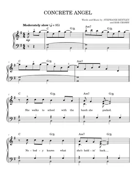 Free Concrete Angel by Martina McBride sheet music | Download PDF or print  on Musescore.com