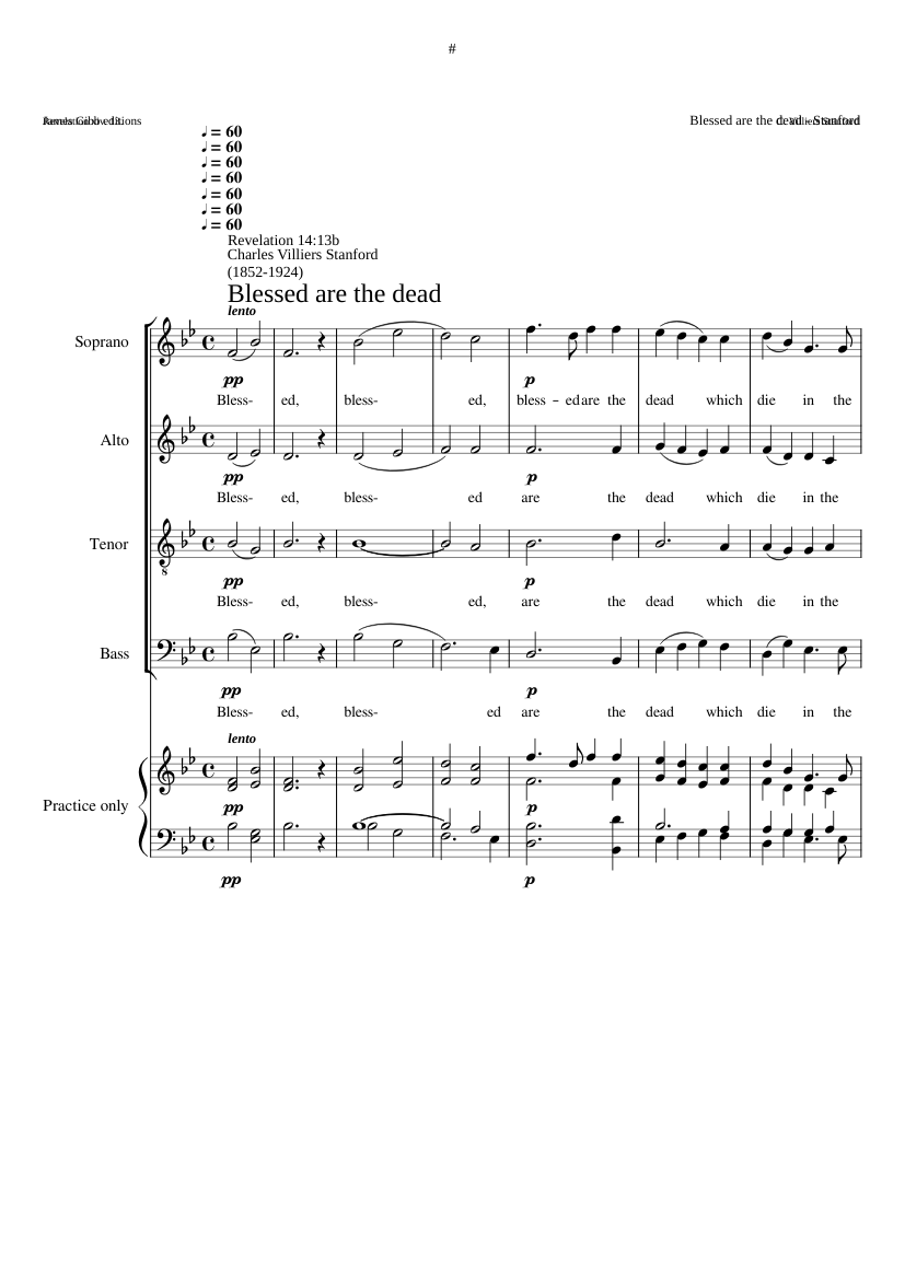 Blessed are the dead which die in the Lord