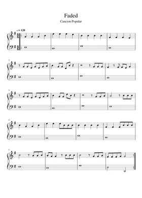 Free Faded by Alan Walker sheet music | Download PDF or print on  Musescore.com