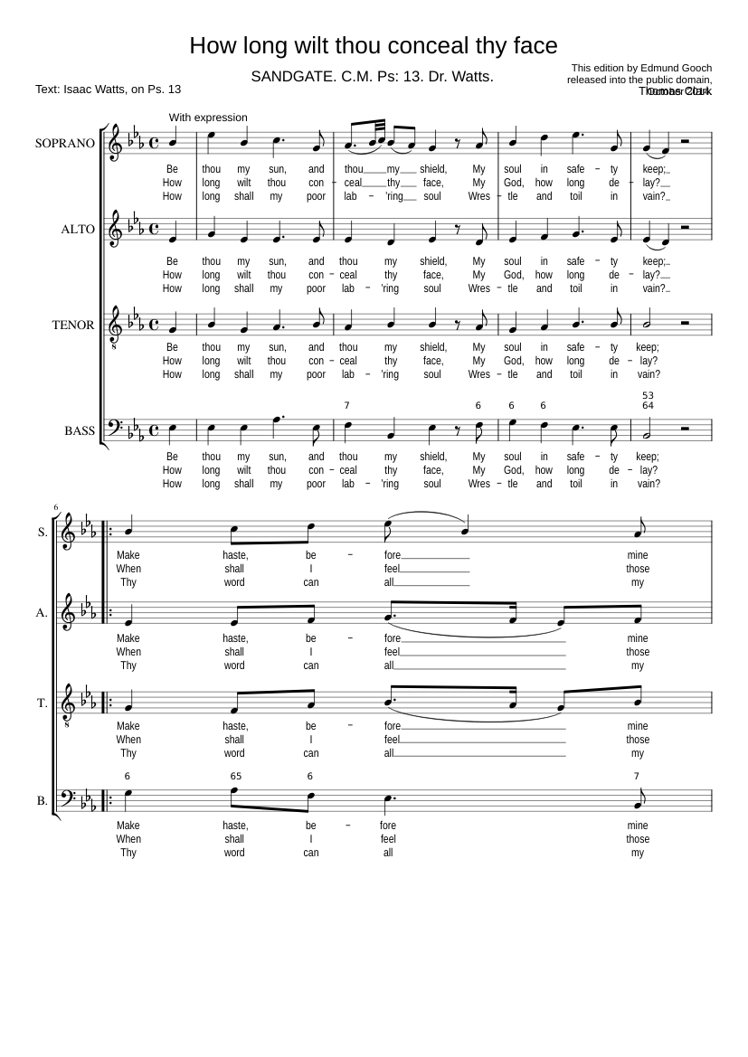 How long wilt thou conceal thy face