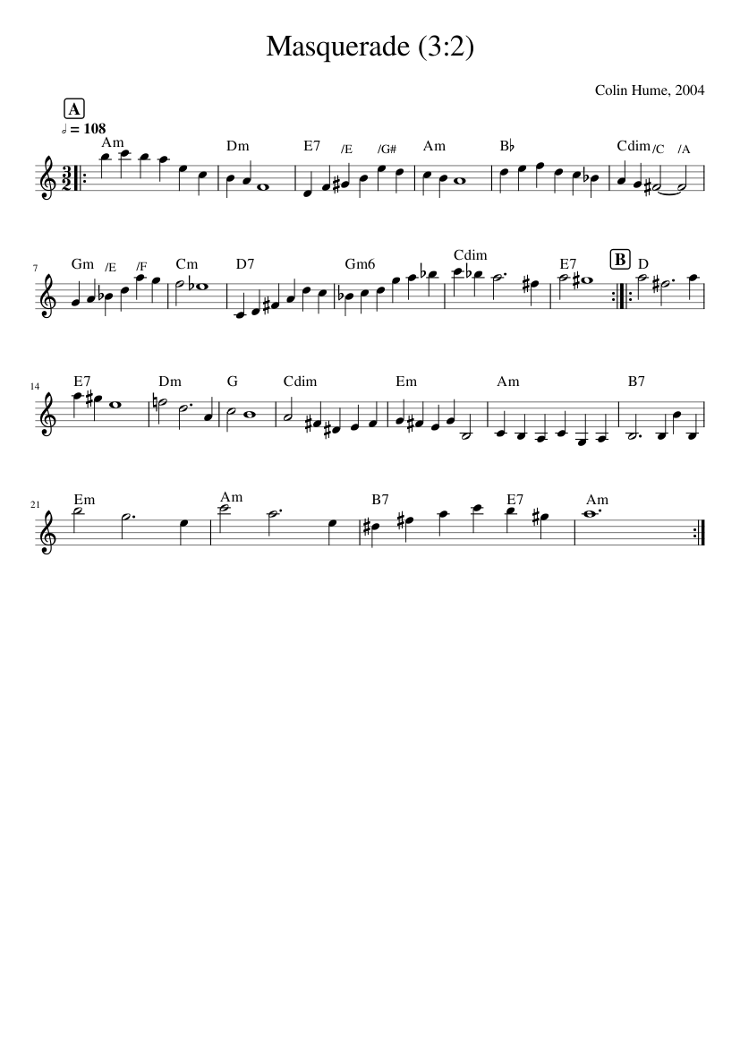 Masquerade (3:2)