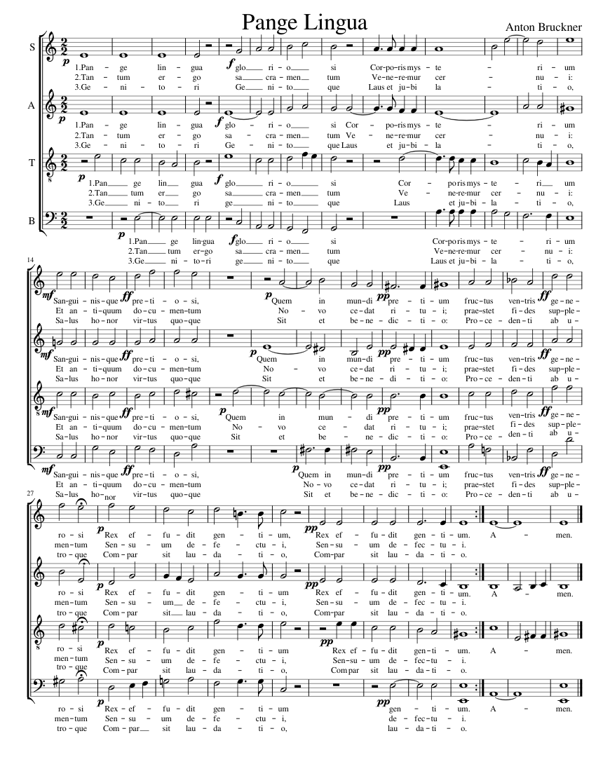 Bruckner - Pange Lingua