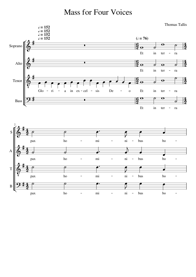 Mass for Four Voices