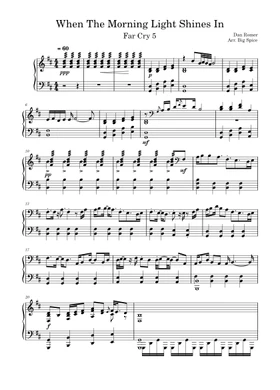 Free far cry 5 - when the morning light shines in by Misc Computer Games  sheet music | Download PDF or print on Musescore.com