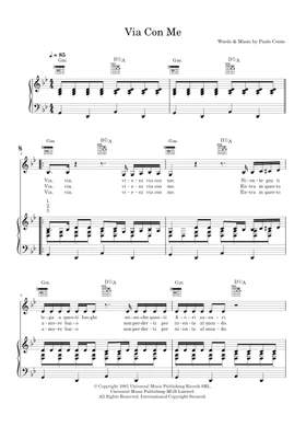 Free Via Con Me by Paolo Conte sheet music | Download PDF or print on  Musescore.com