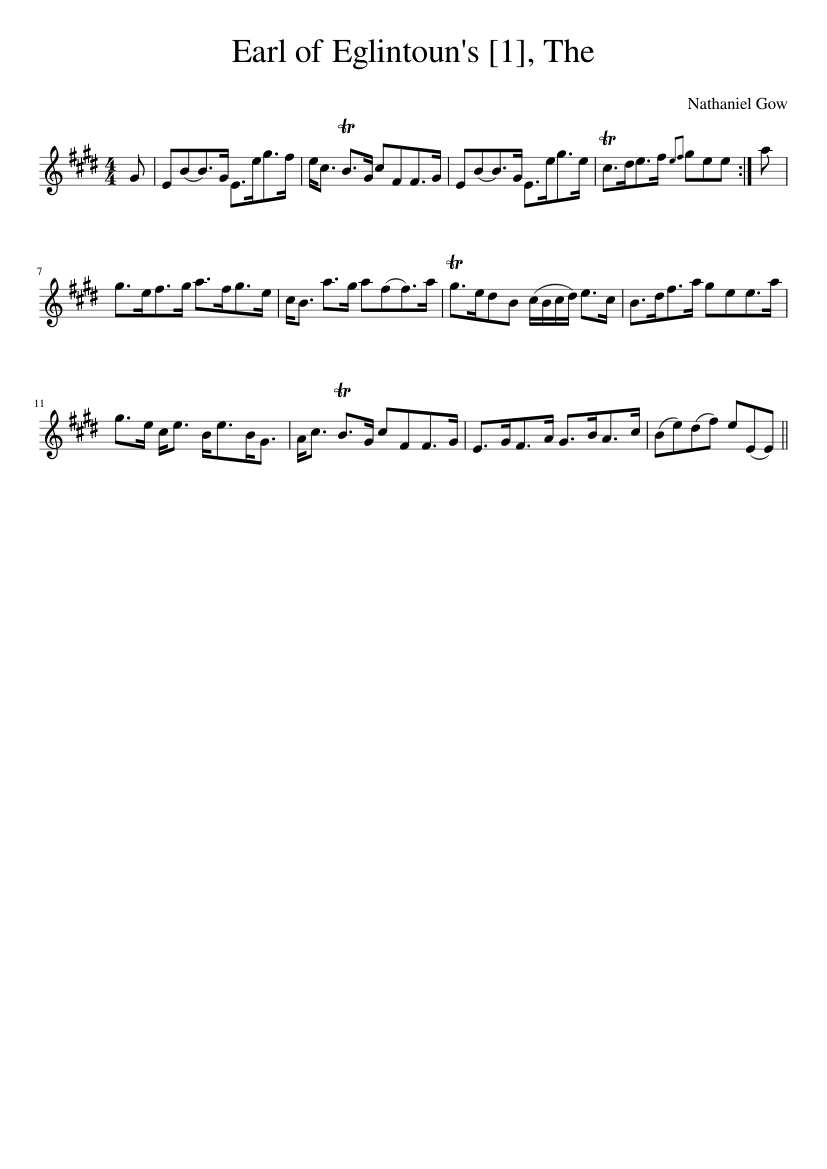 The Earl of Eglintoun's