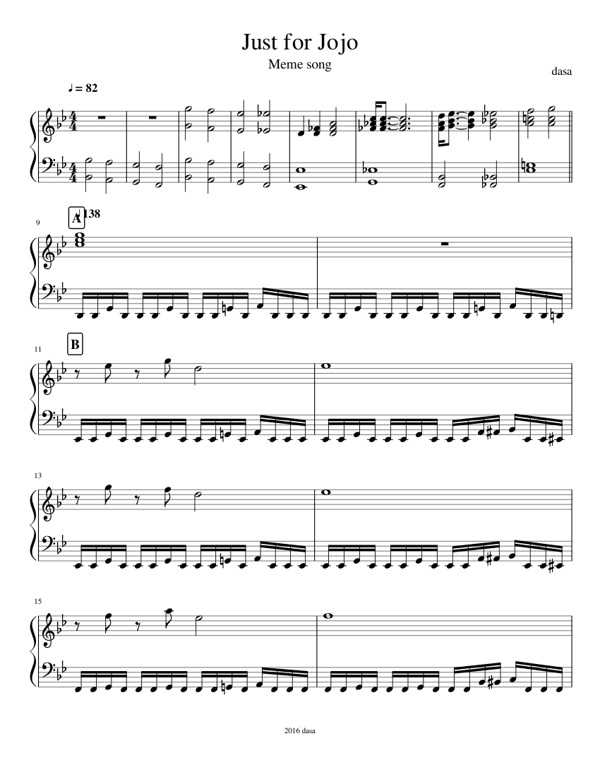 Meme Song Sheet music for Piano (Solo) | Musescore.com