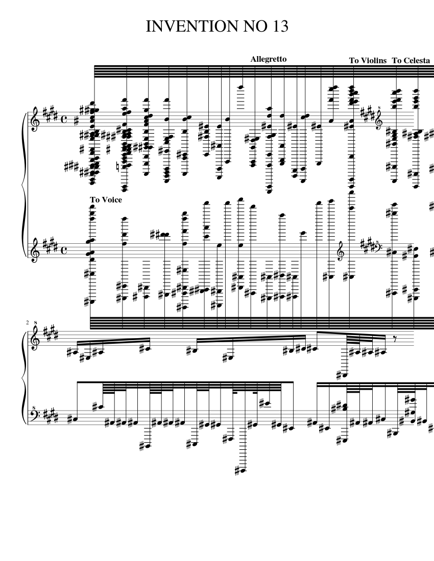 Bach Invention 13.pdf Invention No 13 Bach 1 Sheet music for Piano (Solo) | Musescore.com