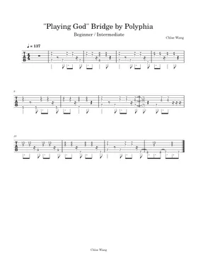 Playing God - Polyphia (WIP) Sheet music for Violin (Solo)