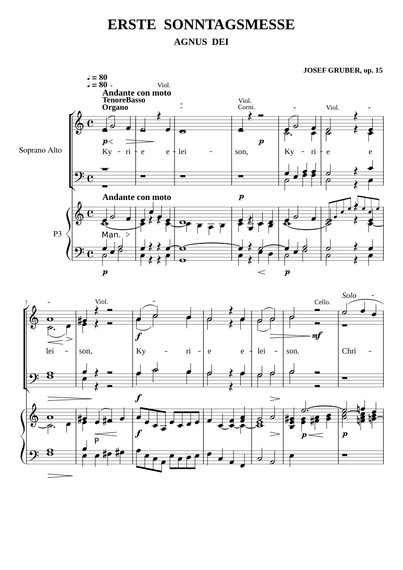 Erste Sonntagsmesse in honorem St. Annae