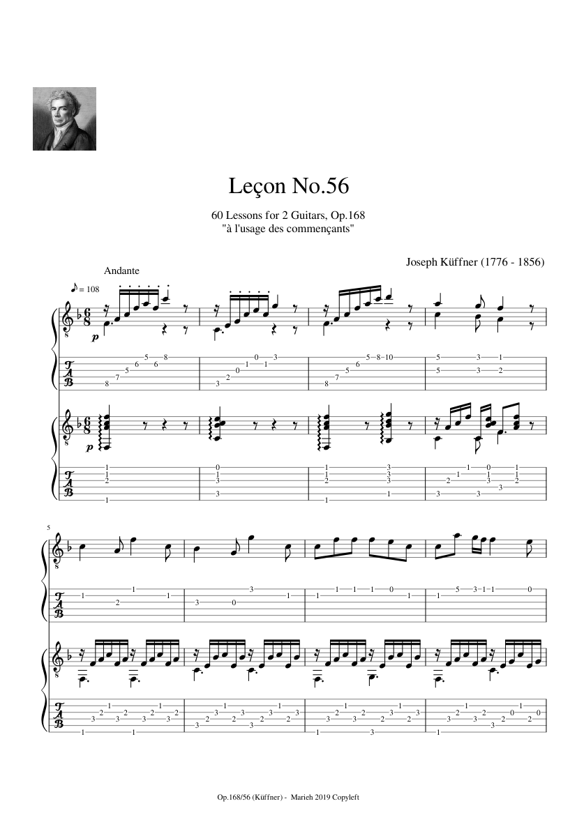 60 Lessons for 2 Guitars Op.168