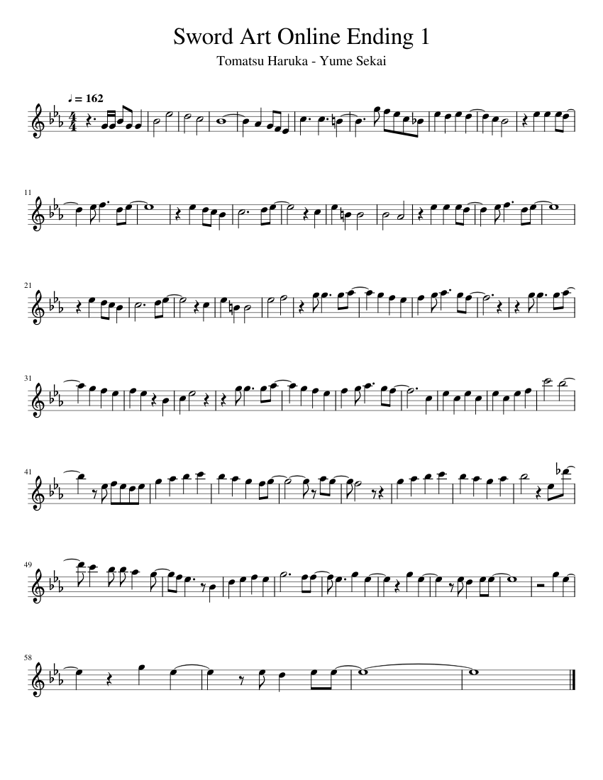 Oreshura Ending 1 Sheet music for Flute (Solo)
