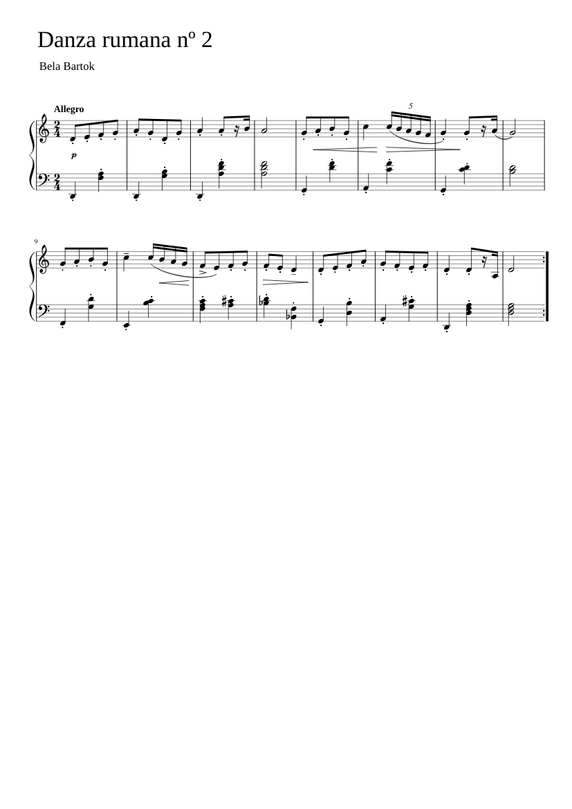 2 Romanian Dances Op.8a