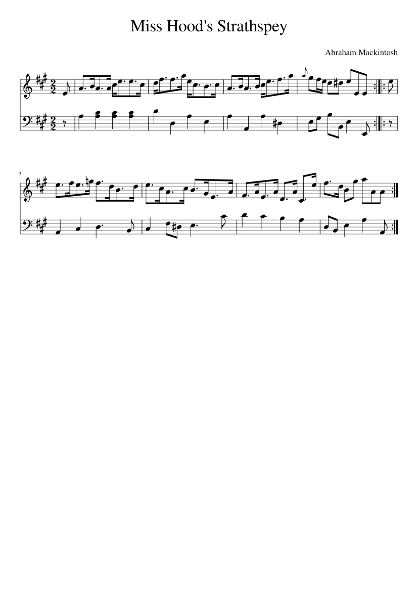 Miss Hood's Strathspey