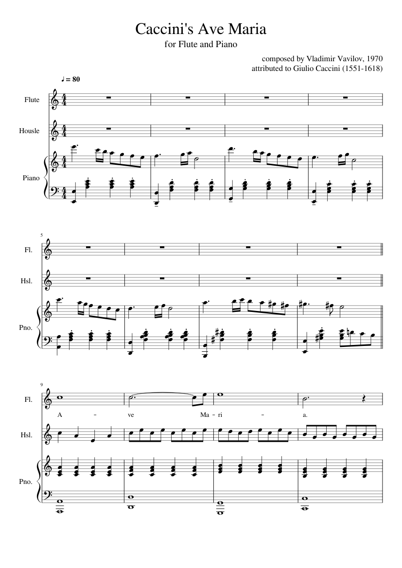 Caccini - Ave Maria for Flute