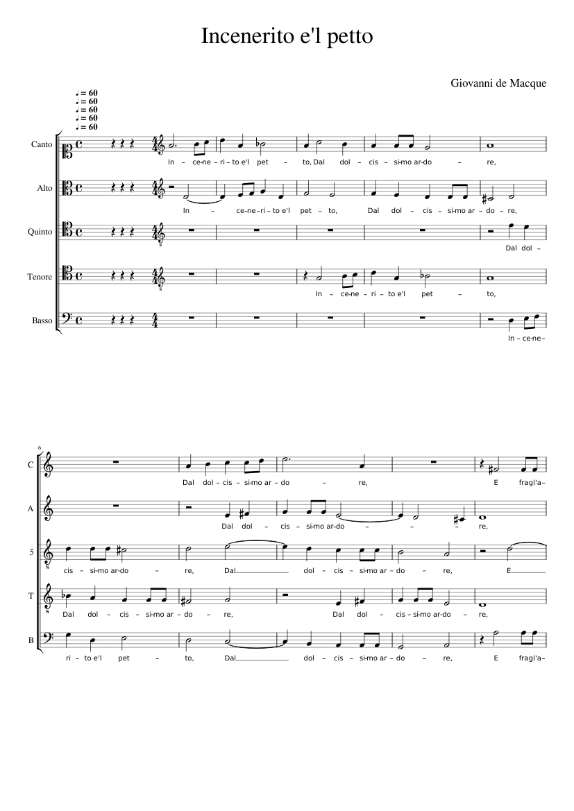 Incenerito e'l petto