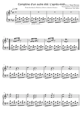 Free Yann Tiersen sheet music | Download PDF or print on Musescore.com