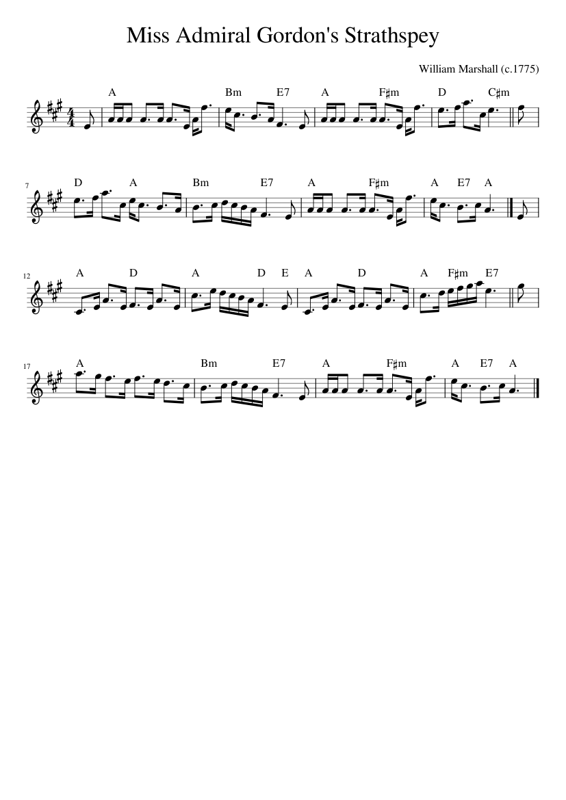 Miss Admiral Gordon's Strathspey