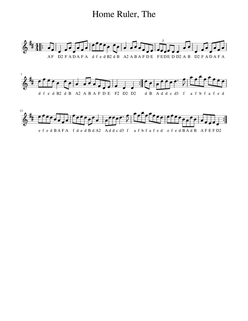 The Home Ruler Sheet music for Piano (Solo) Easy | Musescore.com