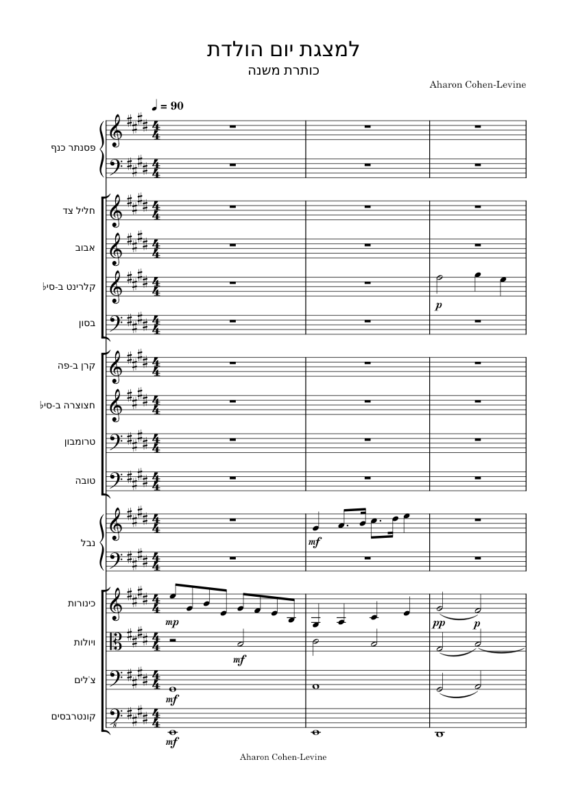 HaYom Yom Huledet Sheet Music For Piano Trombone Hayom yom huledet sheet music for piano trombone