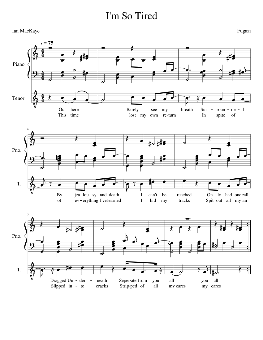 I'm So Tired