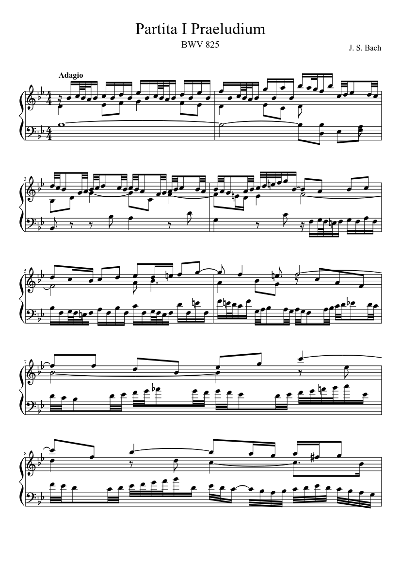 Partita in B-flat major BWV 825