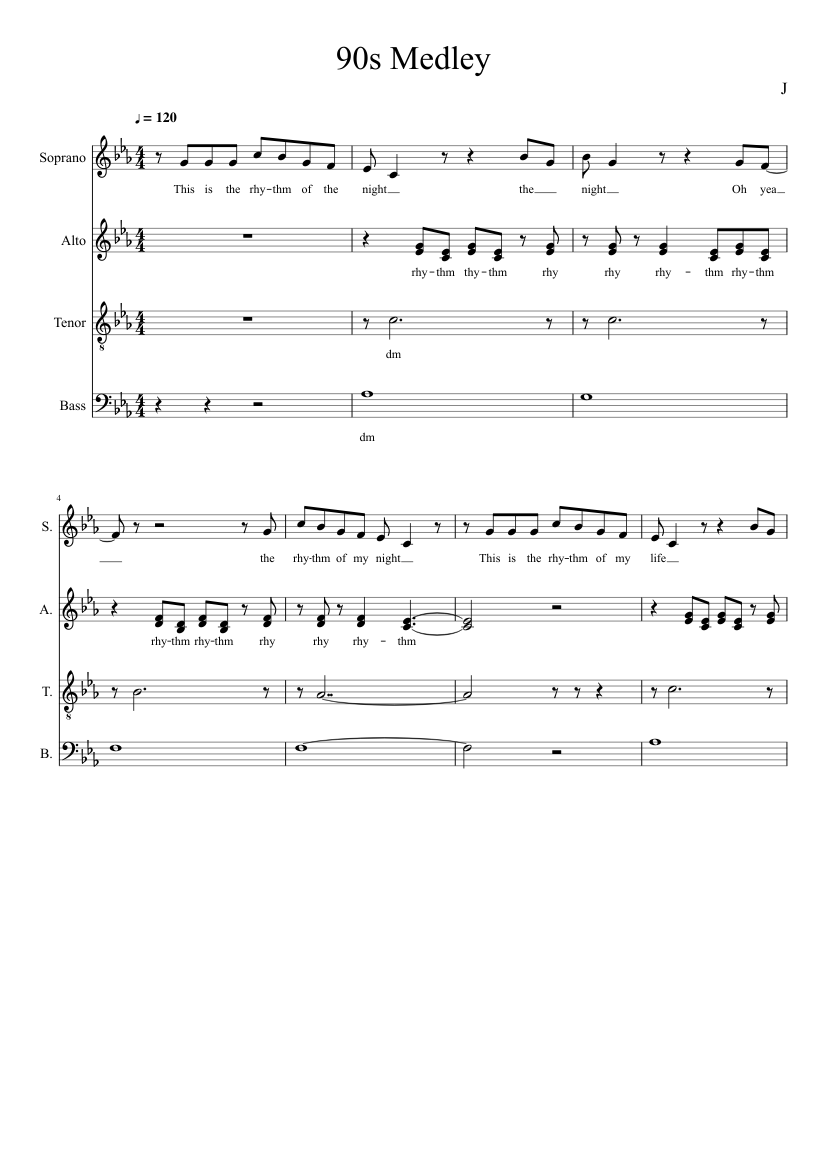 90s Medley Sheet music for Bass guitar (Solo) | Musescore.com