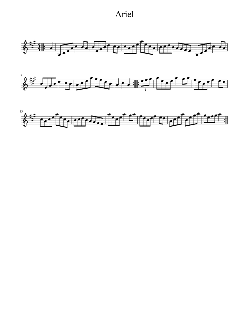 Ariel Sheet music for Piano (Solo) Easy | Musescore.com