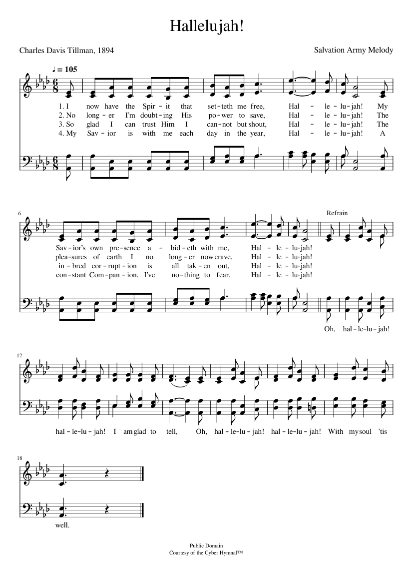 salvation army sheet music free