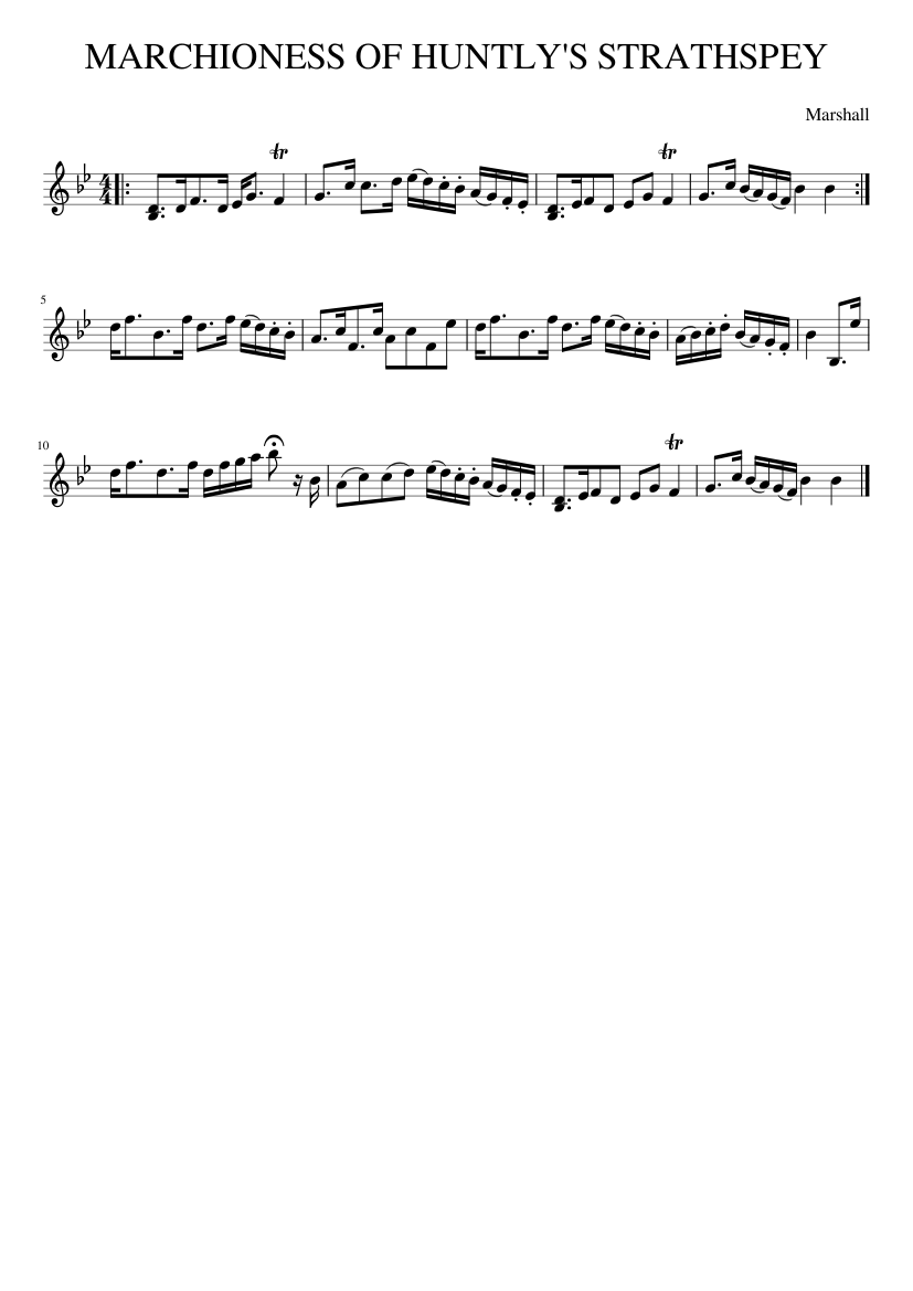 MARCHIONESS OF HUNTLY'S STRATHSPEY