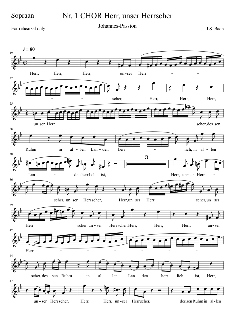 Nr. 1 CHOR Herr unser Herrscher