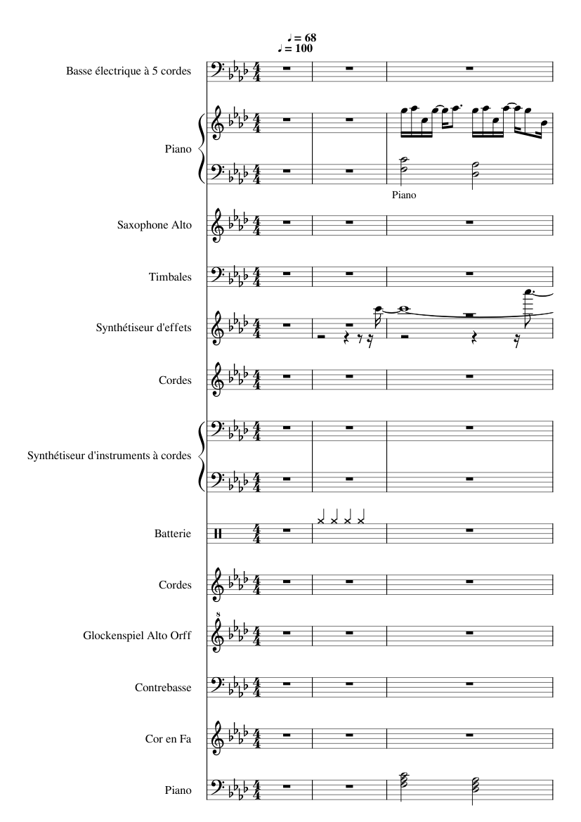 Frozen-Let it go (READ DESC) Sheet music for Piano, Saxophone alto, French  horn, Contrabass & more instruments (Mixed Ensemble) | Musescore.com