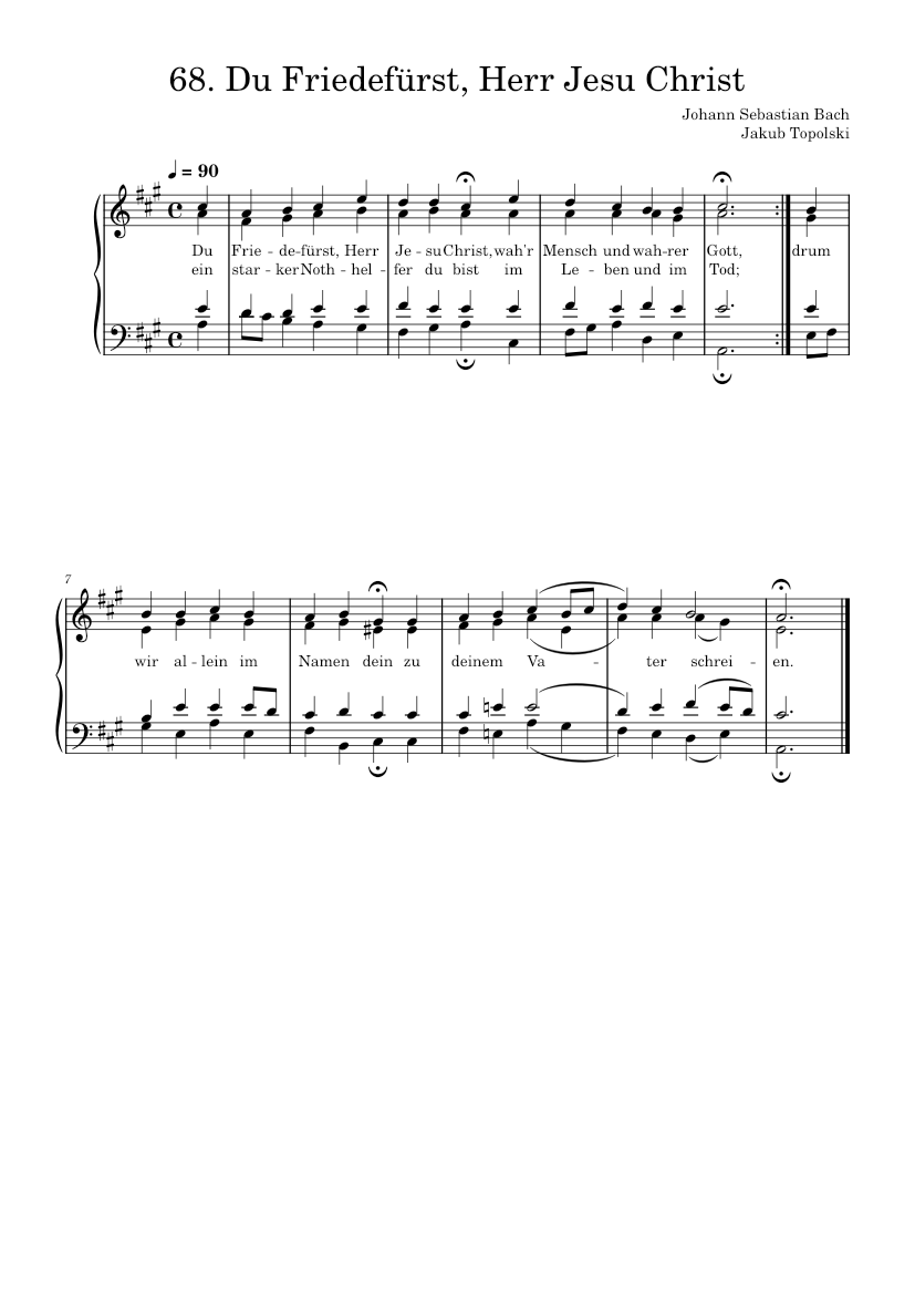 68. Du Friedefürst, Herr Jesu Christ, BWV 116 – Johann Sebastian