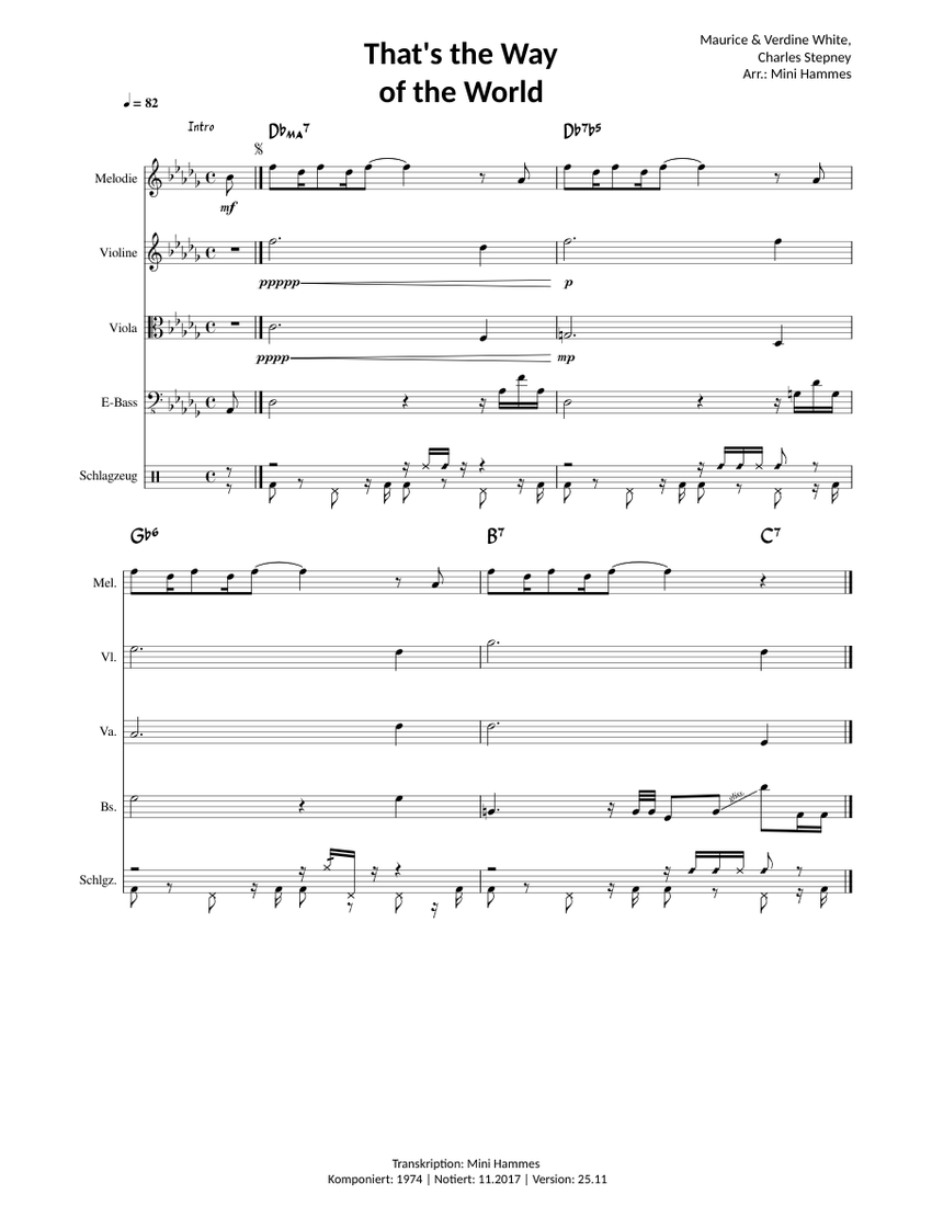 Maurice White That s The Way Of The World nur Akkorde Chords Only Maurice white that s the way of the world nur akkorde chords only