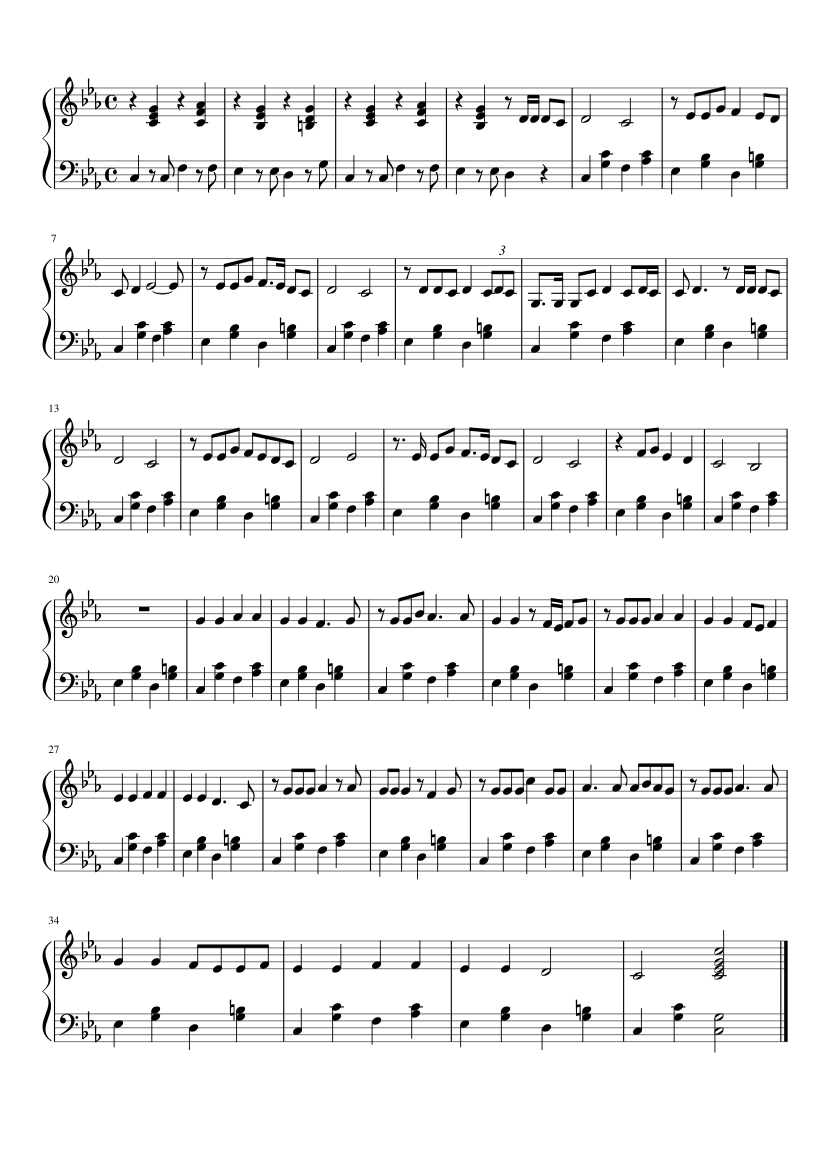 la dernière danse Sheet music for Piano (Solo) Easy