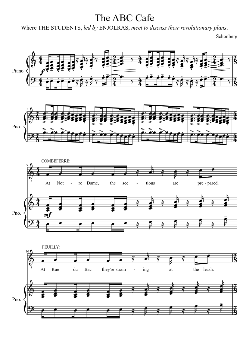 The ABC Cafe (Red & Black) Sheet music for Piano (Solo) | Musescore.com