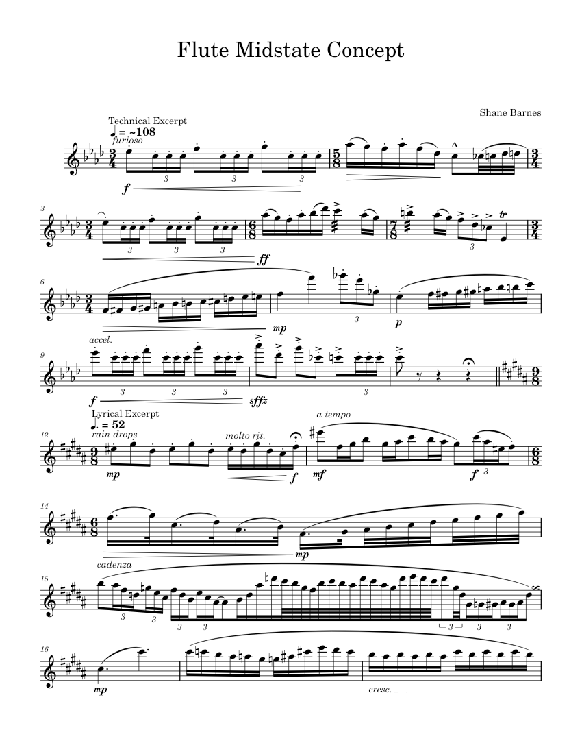 Flute Midstate Concept 11/12 Grade – swesb25 Sheet Music for Flute
