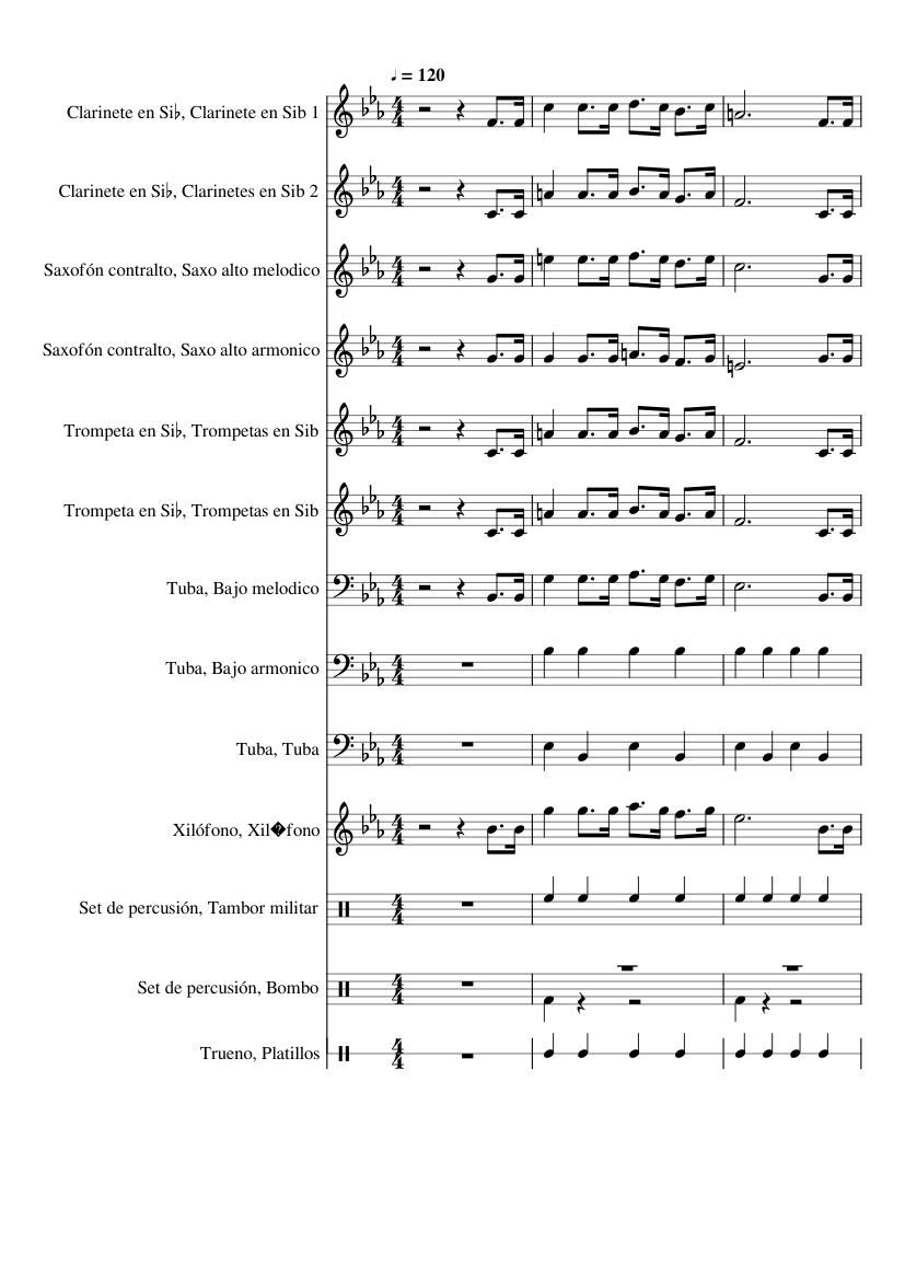 Free Sheet Music - Mixing A Band